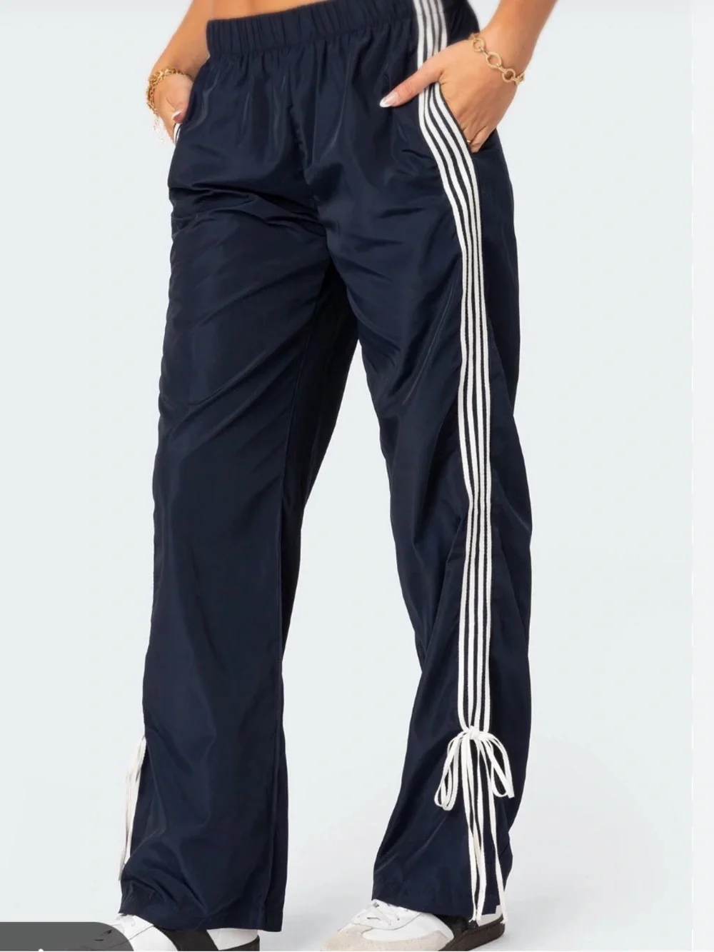 Edikted remy ribbon track pants size medium